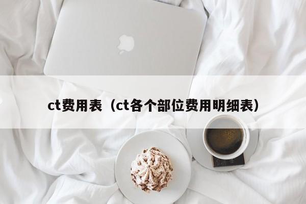 ct费用表（ct各个部位费用明细表）